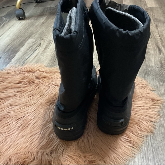Sorel Black Brown Snow Boots Size 6 - Picture 6 of 11